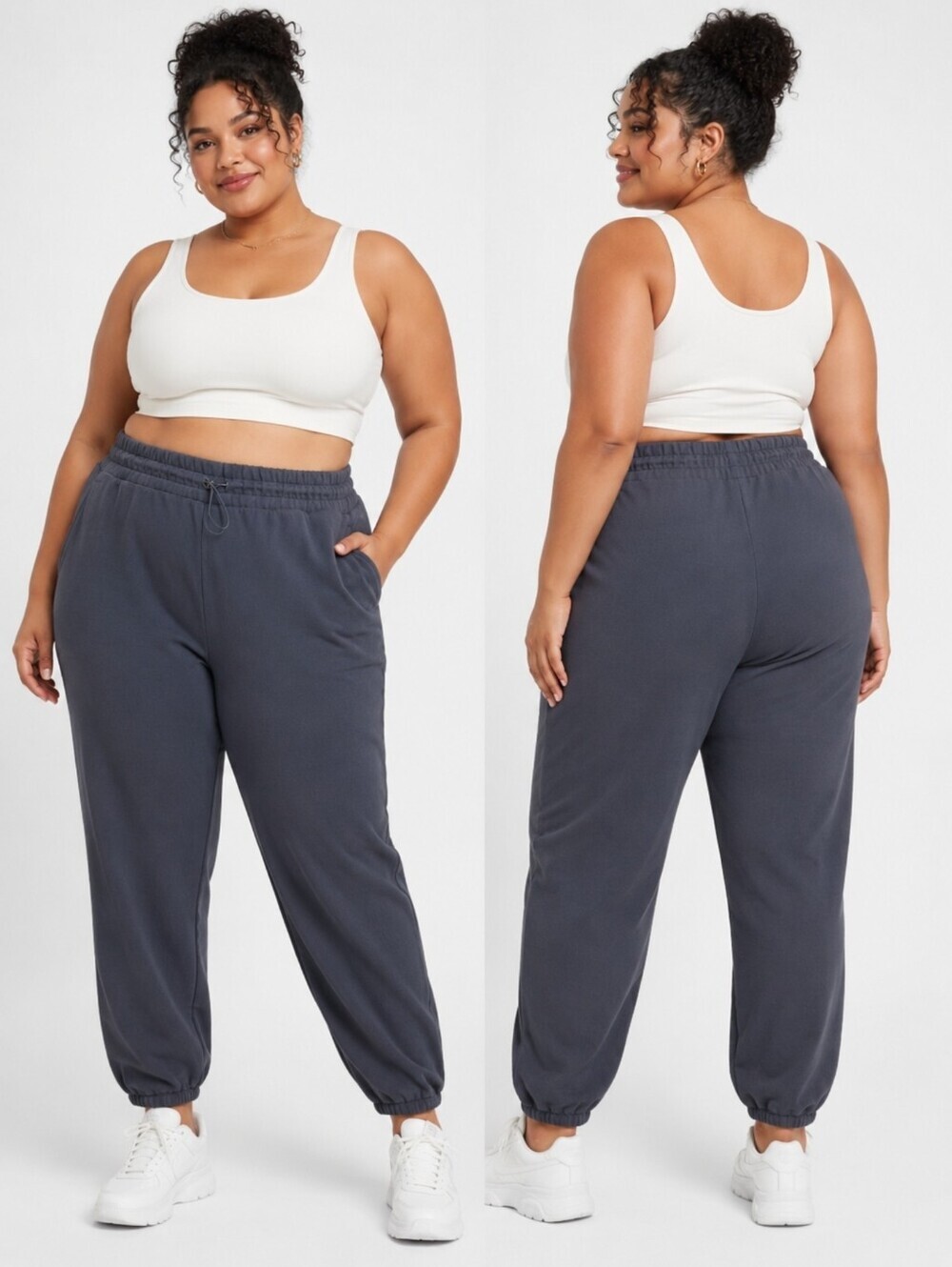 DKNY Sport Ribbed Jogger Pants Gray XL NWT Toggle Waist Athletic